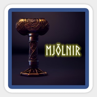 Mighty Mjolnir Thor Hammer Norse Sticker